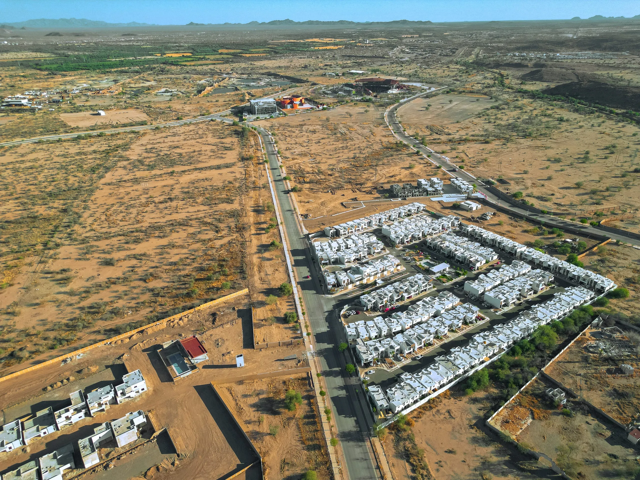 Vista aérea del corredor Ruibal con la ubicación de los lotes en venta